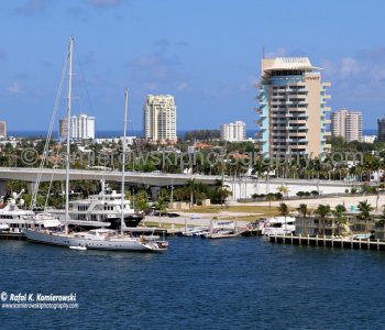 SR  a.k.a. Highway A1A crossing waterway in Fort Lauderdale