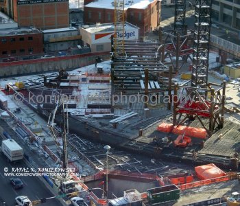The Bow office tower -  construction site, November 20, 2008,  Calgary, AB.