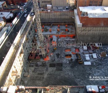 The Bow office tower -  construction site, November 20, 2008,  Calgary, AB.