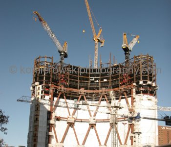 The Bow office tower -  construction site, October 31, 2009,  Calgary, AB.