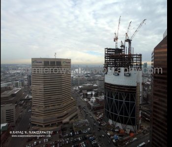 The Bow office tower -  under construction, January 20,  2010  (Viewed from 24th Floor),  Calgary, AB.