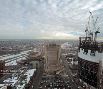 The Bow office tower -  under construction, January 20, 2010  (Viewed from 29th Floor),  Calgary, AB.
