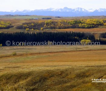 View of Foothills, Bow River Valley and Rockies from Bowl Link Trail,  Glenbow Ranch Provincial Park