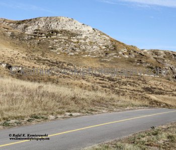 Disturbed areas by soil erosion (water and wind), minimal vegation almost Badland scenery seen from Bowbend Trail, Glenbow Ranch Provincial Park