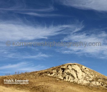 Badlands of Glenbow Park have been created by glacial erosion after the last ice age. View  from Bowbend Trail (bicycle path),  Glenbow Ranch Provincial Park