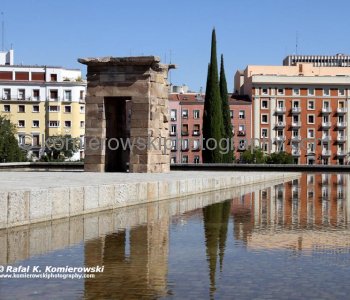 The Templo de Debod or Temple of Debod is an ancient Egyptian temple which was rebuilt in Madrid, Spain.