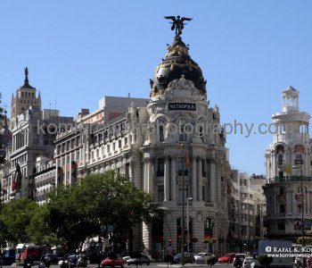 Metropolis Building (1911)  at the corner of the Calle de Alcalá and Gran Vía, Bourbon Madrid  (photo taken on Thursday, October 13, 2011)