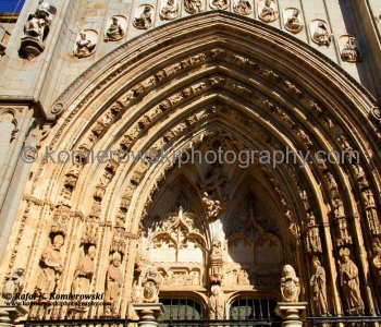 Toledo Cathedral- elaborately carved central west portal.