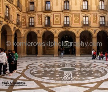 Spectacular mosaic - interior courtyard at entrance to Basilica
