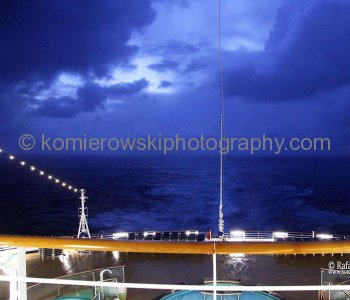 Carnival Magic at sunrise.. Atlantic Ocean, sailing Day 12,  November 8, 2011