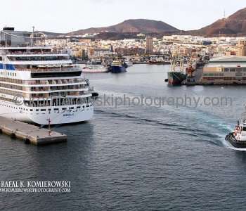 November 2, 2011   – Day 6, at 17:18 leaving Las Palmas de Gran Canaria, Spain, our next sailing to Freeport, Bahamas