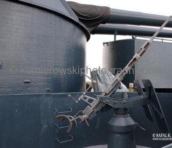 The Oerlikon Anti-Aircraft Gun (the Swiss-designed 20mm Oerlikon AA MG), USS Texas carried 44 20 mm Oerlikon AA guns