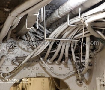 USS Texas...a tangle of asbestos-coated wires and cables cover the metal walls like dried strands of spaghetti !!!