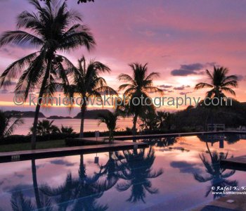Sunrise observed from the pool area at Las Brisas