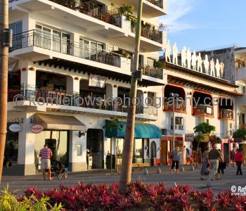 El Malecon Blvd. Puerto Vallarta (note newly finnished boulevard-no more cars)