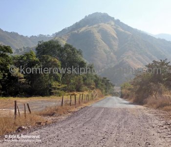 Road leading to town San Sebastián del Oeste in Sierra Madre Occidental...