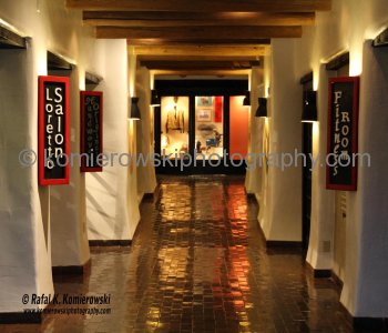 Santa Fe style modern shopping mall..