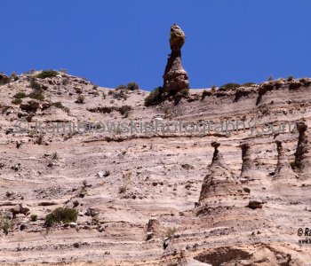Kasha-Katuwe Tent Rocks National Monument is located approximately 40 miles southwest of Santa Fe and 55 miles northeast of Albuquerque