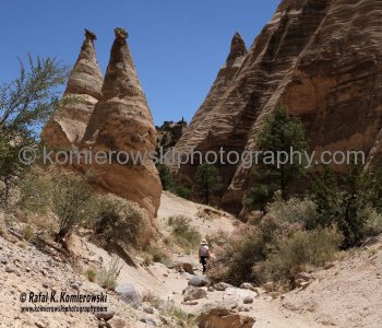 Kasha-Katuwe -hoodoos, a.k.a. tent rocks, are formed from debris spewed from volcanic eruptions that occurred 1.6 and 1.3 million  years ago