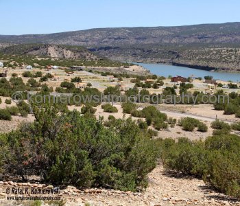 View of camping and picnic area at Cochiti Dam on Rio Grande...  primarily a flood control dam built to ameliorate the effects of heavy run off