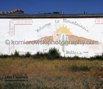 Old Murals  seen across Main Street from  Shaffer Hotel Mountainair.
