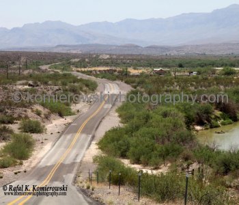 Scenery - FM 170 along Rio Grande River, Texas