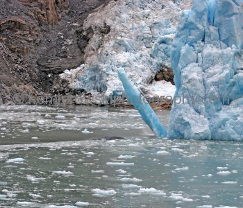 Sawyer Glacier in Tracy Arm Fjord, Calving a Large Iceberg