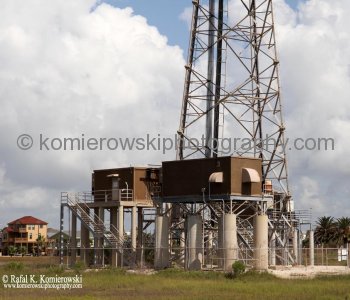 Homes atop tall concrete or wooden stilts. They are built to withstand hurricane winds as well as the most severe flooding