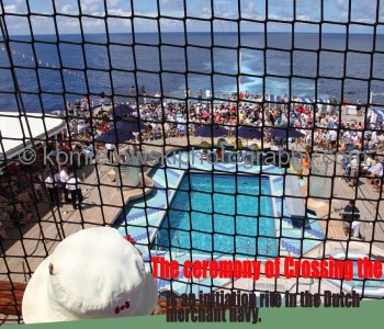 The ceremony of Crossing the Line -EQUATOR, Day 12, Friday ,  October 12th ,  2012,   Pacific, south of Hawaii Islands, MS Oosterdam, Holland America Line