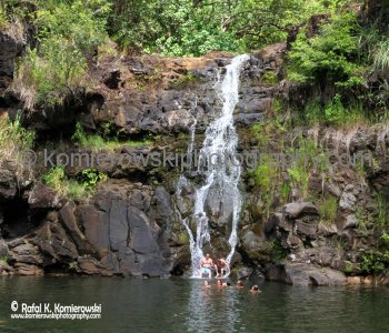 Waimea Valley, a waterfall park offering native Hawaiian history and culture.