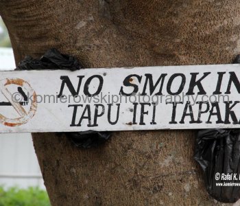 Kingdom of Tonga....No Smoking sign..