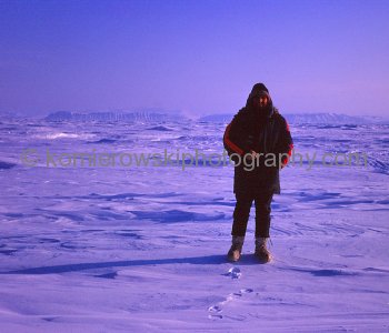 Canadian Arctic, Massey Sound and Axel Heiberg Island, May 1975, -25C.  After blizzard - my self 35 years ago...