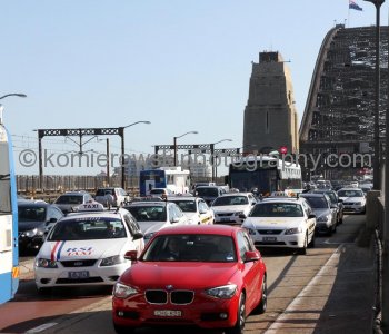 Sydney Harbour Bridge ---early morning rush hour...
