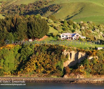 Inlet to Port Chalmers (Dunedin),  spectacular scenery observed from the deck of MS Oosterdam