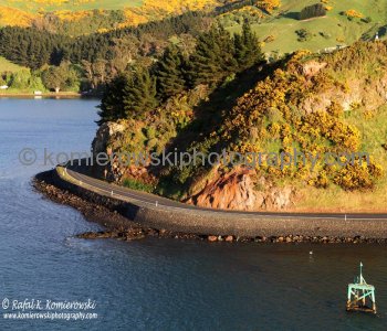 Inlet to Port Chalmers (Dunedin),  spectacular scenery observed from the deck of MS Oosterdam
