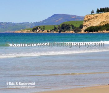 Karitane Beach, exploring countryside in spring colors east of Palmerson, north of Dunedin