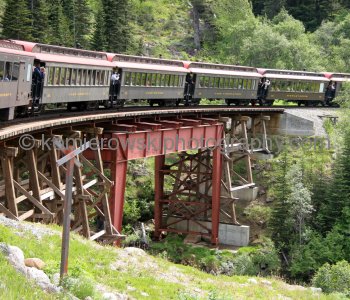White Pass  Railway from Skagway, Alaska to Fraser in British Columbia and Yukon