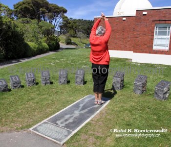 Astronomical clock, Carter Observatory, Mt. Victoria, Wellington NZ....Sun shows 12:06 pm however Wellington actual time 1:06 pm