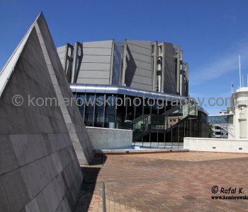 The Michael Fowler Centre from the Civic Square, Wellington, New Zealand