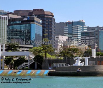 Wellington Waterfront  viewed from the Lagoon...