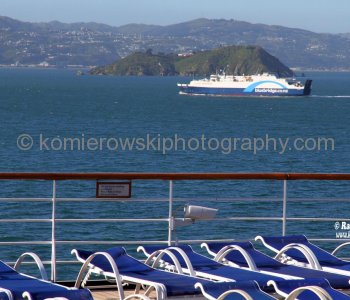 View from upper deck on MS Oosterdam, Wellington, New Zealand