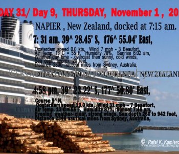 ....Bon Voyage to Oosterdam in Napier, New Zealand...