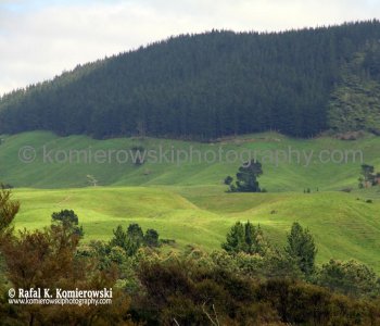 View from Orakei Korako - The Hidden Valley, south of Rotorua, New Zealand