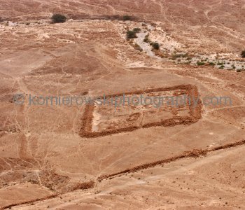 Remnants of one of several legionary camps at Masada