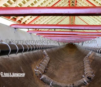 Worlds largest war canoe at Waitangi, New Zealand