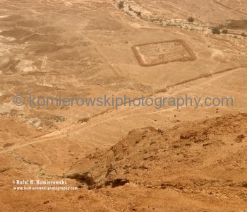 Remnants of one of several legionary camps at Masada