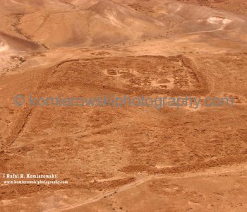 Remnants of one of several legionary camps at Masada, just outside the circumvallation wall.