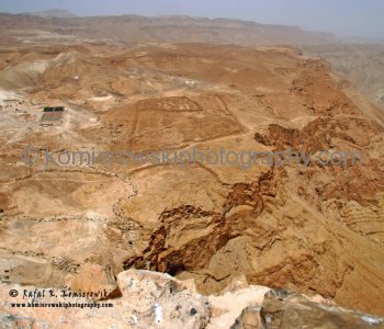 Full View - Remnants of one of several legionary camps at Masada, just outside the circumvallation wall