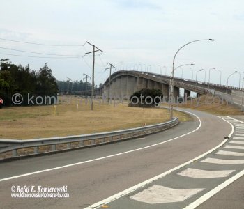 Leaving Newcastle, Stockton Bridge, Highway 121,   NSW, Australia