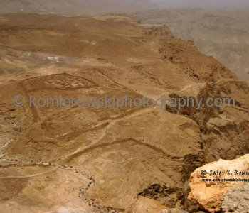 Full View - Remnants of one of several legionary camps at Masada, just outside the circumvallation wall